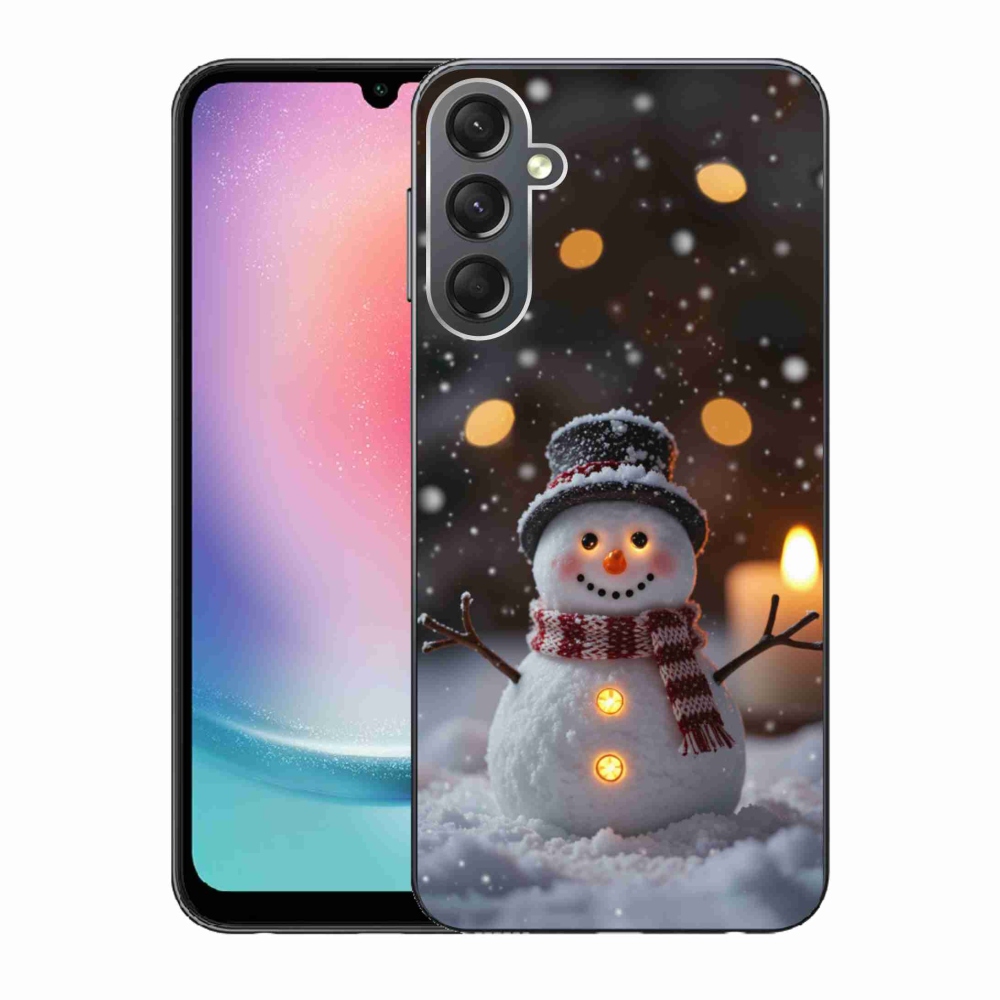 Gélový kryt mmCase na Samsung Galaxy A24 - veselý snehuliak