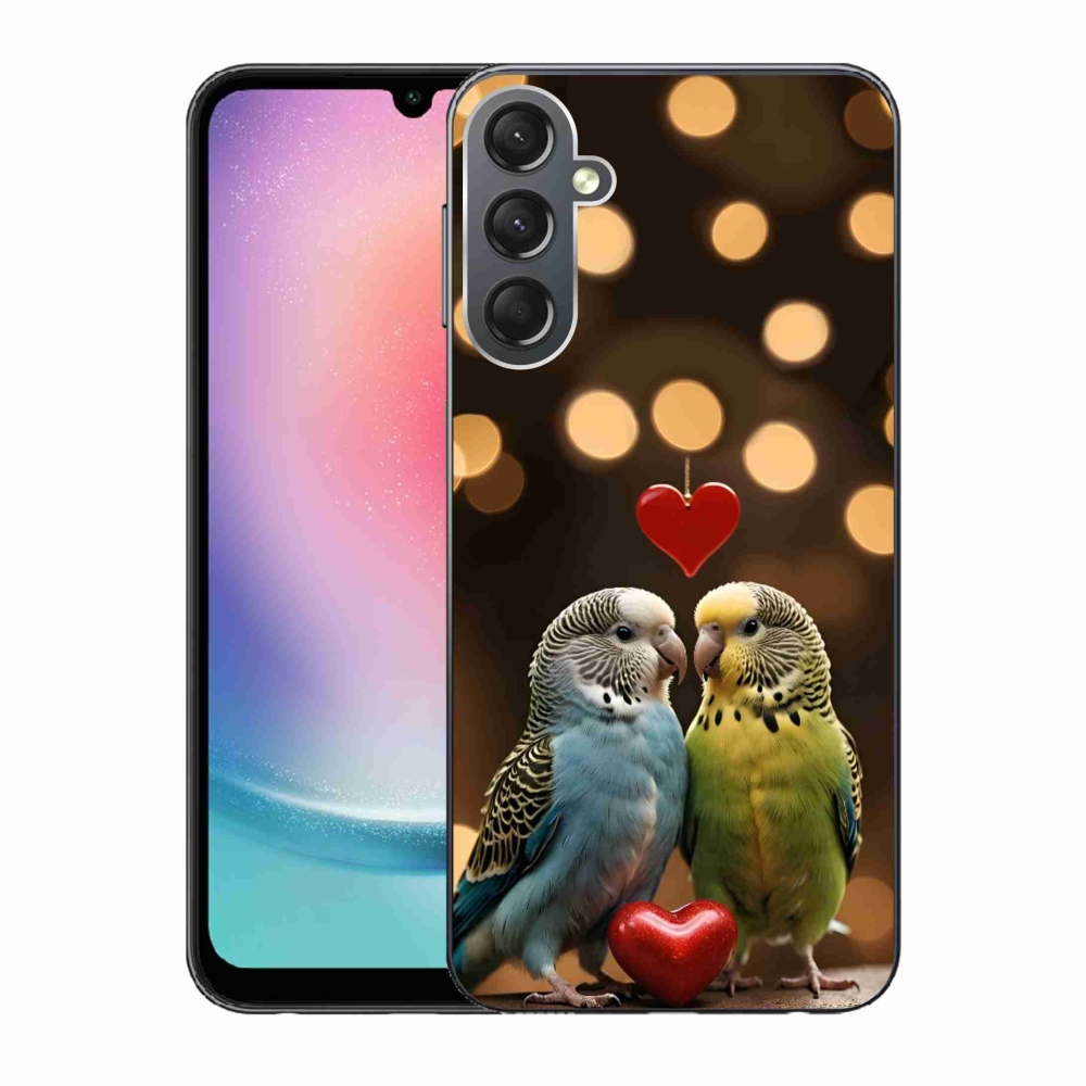 Gélový kryt mmCase na Samsung Galaxy A24 - zamilovaní papagáje