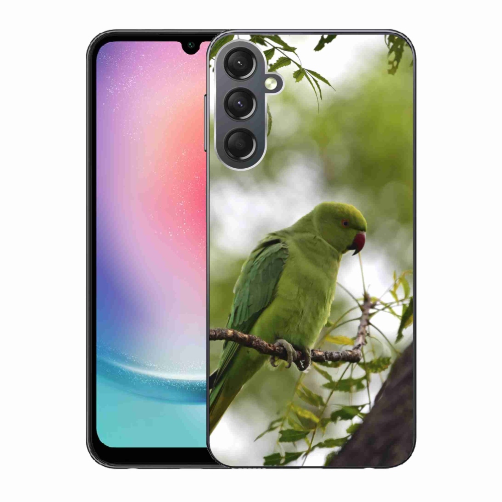 Gélový kryt mmCase na Samsung Galaxy A24 - zelený papagáj