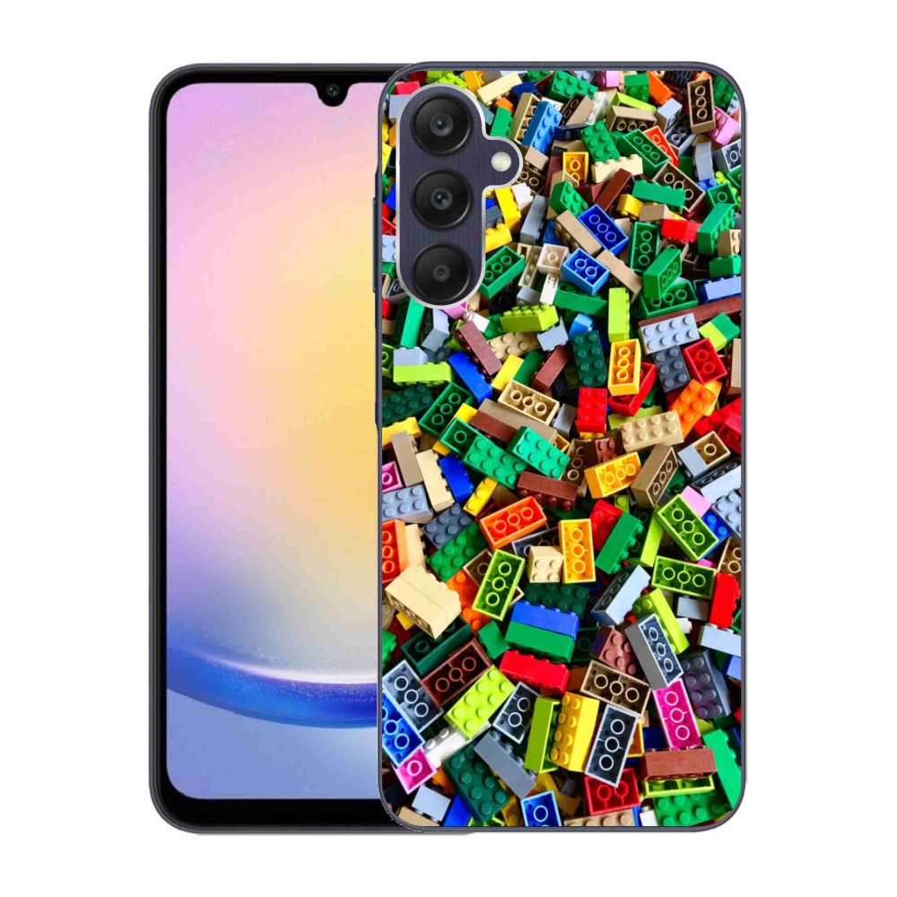 Gélový kryt mmCase na Samsung Galaxy A25 5G - farebné stavebné kocky