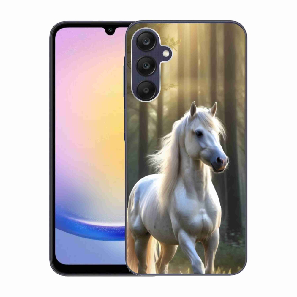 Gélový kryt mmCase na Samsung Galaxy A25 5G - biely kôň 3