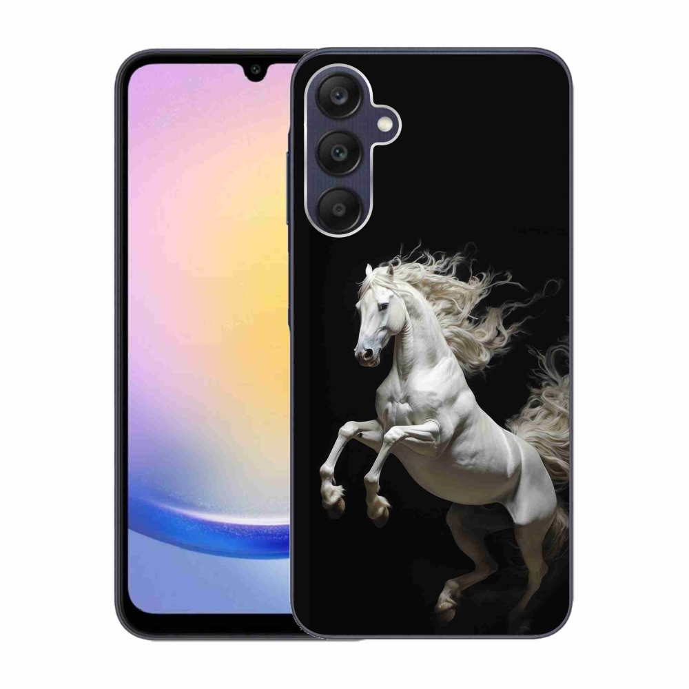Gélový kryt mmCase na Samsung Galaxy A25 5G - biely kôň 4