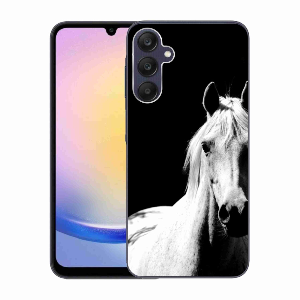 Gélový kryt mmCase na Samsung Galaxy A25 5G - biely kôň 5