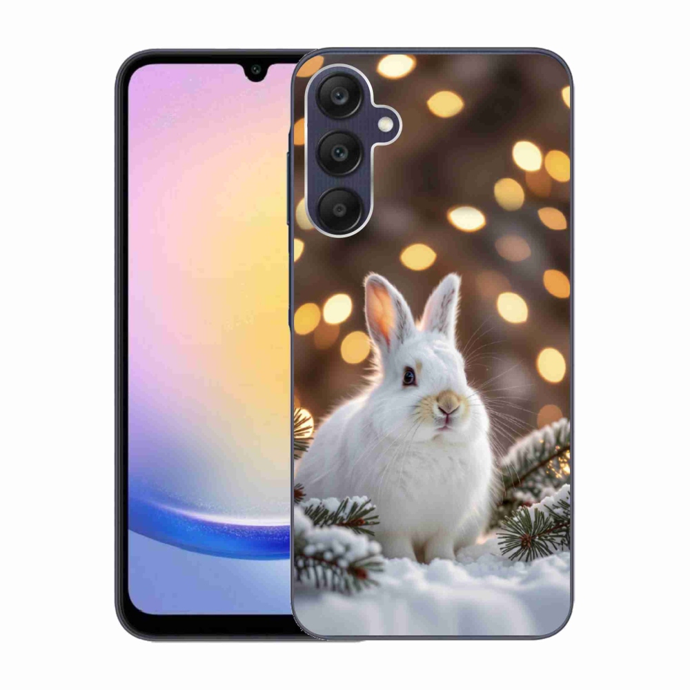 Gélový kryt mmCase na Samsung Galaxy A25 5G - biely zajac