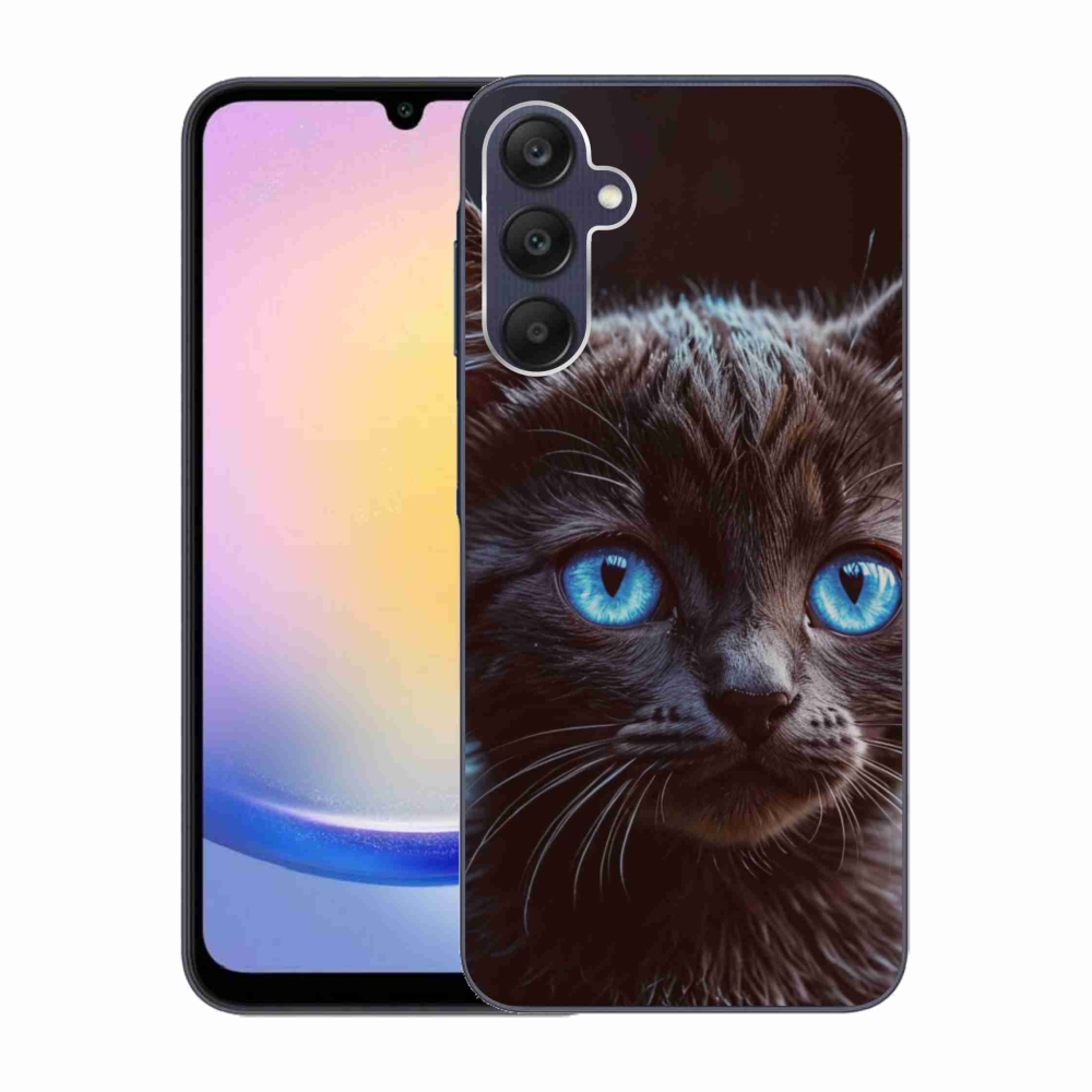 Gélový kryt mmCase na Samsung Galaxy A25 5G - čierne mačiatko 2