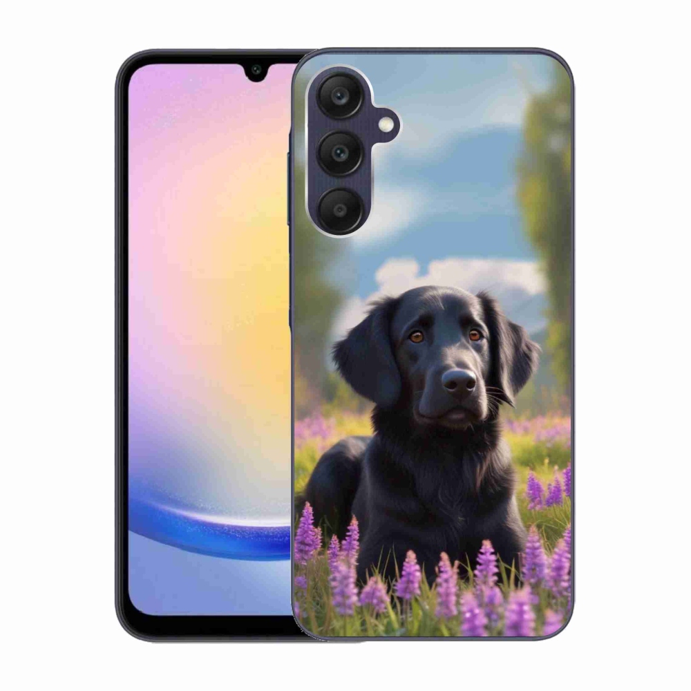 Gélový kryt mmCase na Samsung Galaxy A25 5G - elegantný čierny retriever