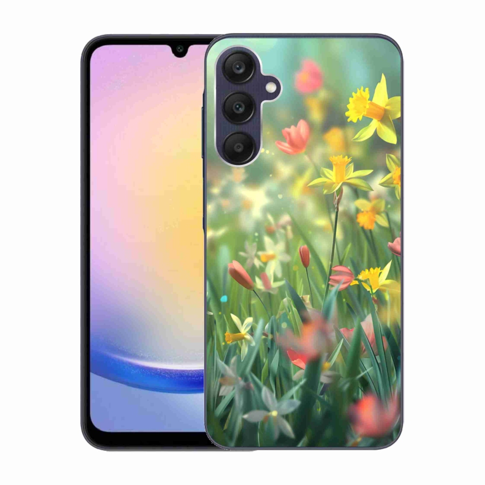 Gélový kryt mmCase na Samsung Galaxy A25 5G - jarné kvety