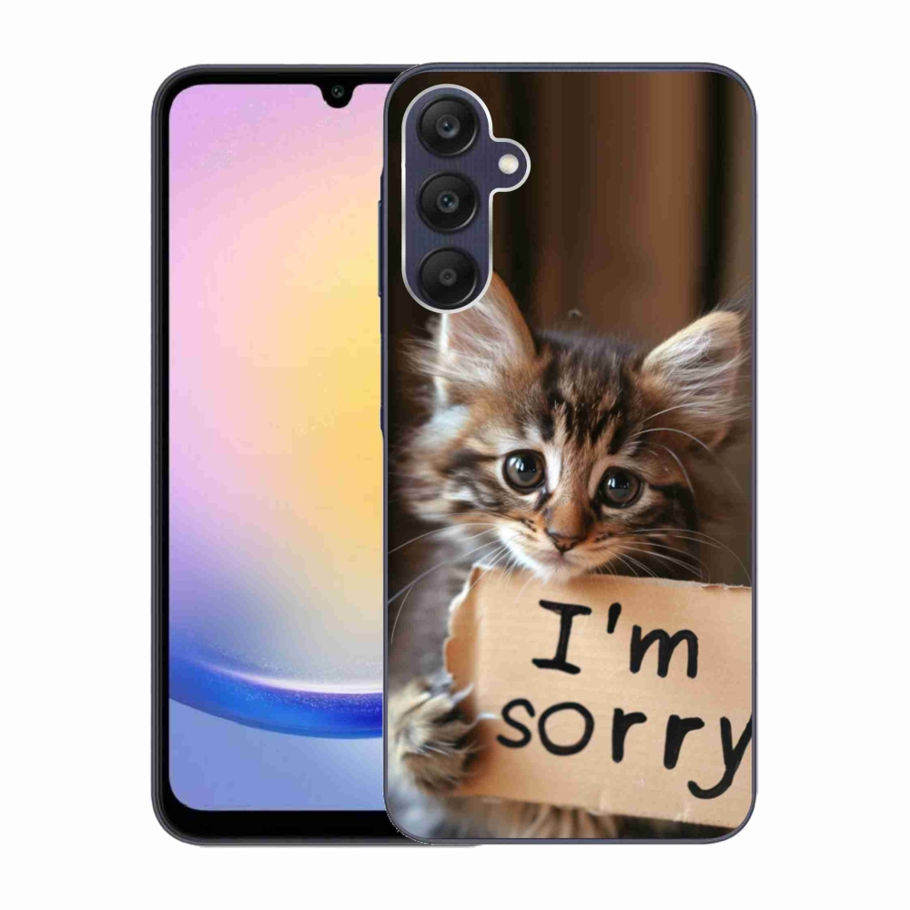 Gélový kryt mmCase na Samsung Galaxy A25 5G - mačacie ospravedlnenie