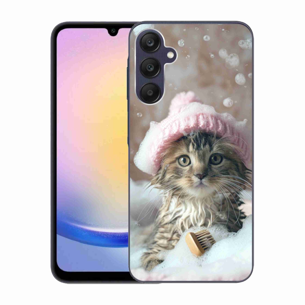 Gélový kryt mmCase na Samsung Galaxy A25 5G - mačiatko a kúpeľ