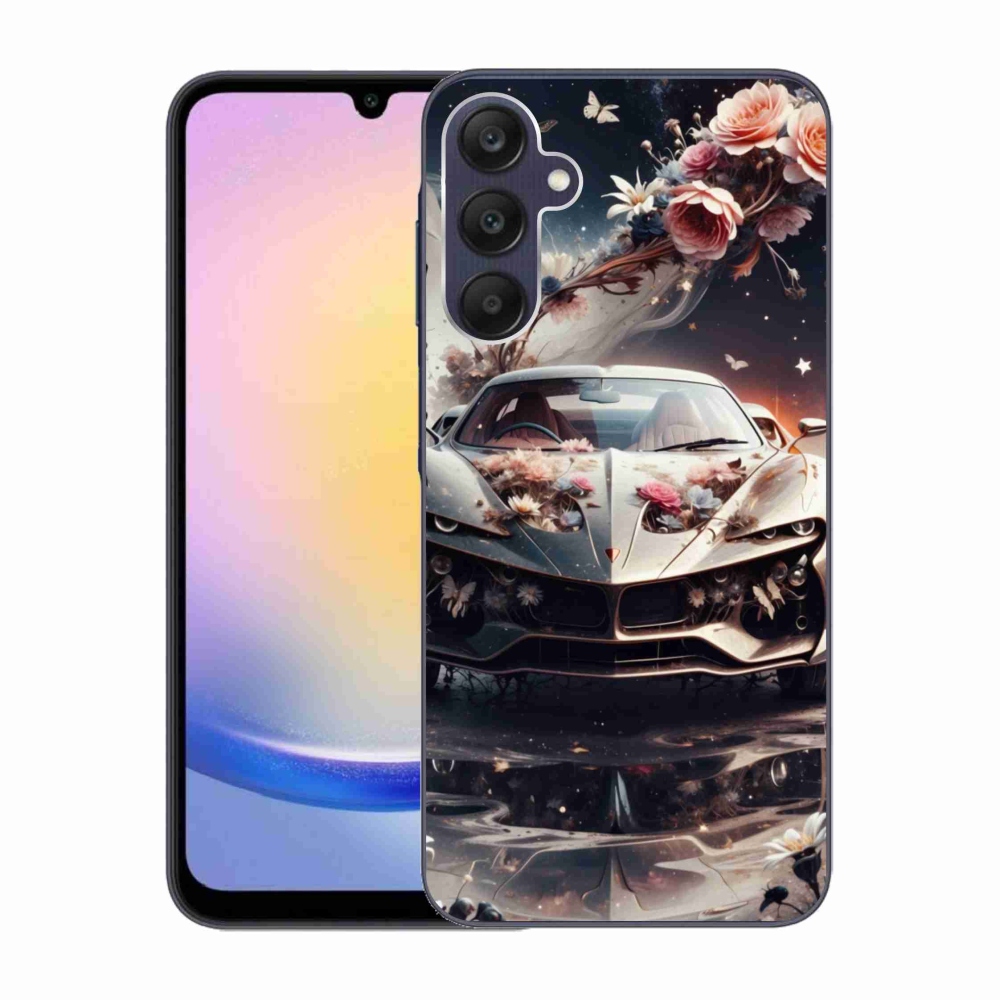 Gélový kryt mmCase na Samsung Galaxy A25 5G - kvetinové športové vozidlo