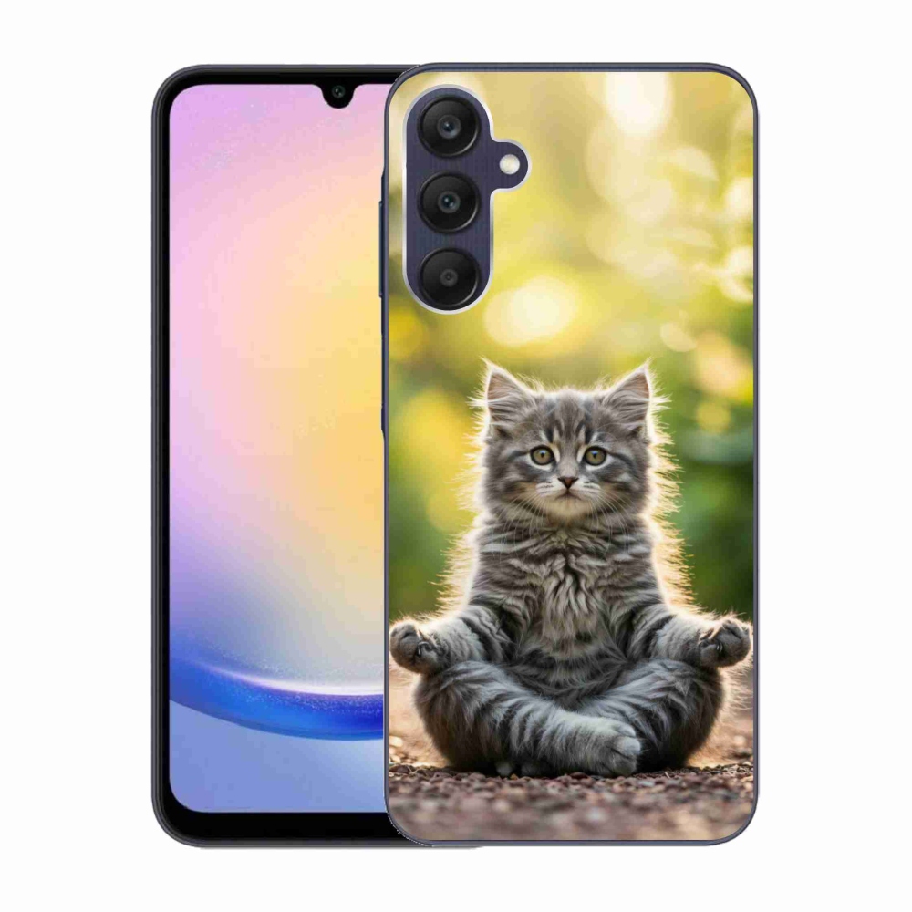 Gélový kryt mmCase na Samsung Galaxy A25 5G - meditujúce mačiatko