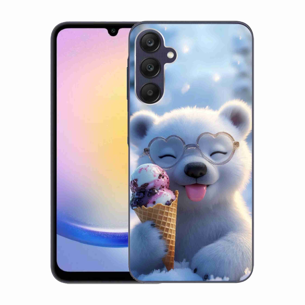 Gélový kryt mmCase na Samsung Galaxy A25 5G - medvedík so zmrzlinou