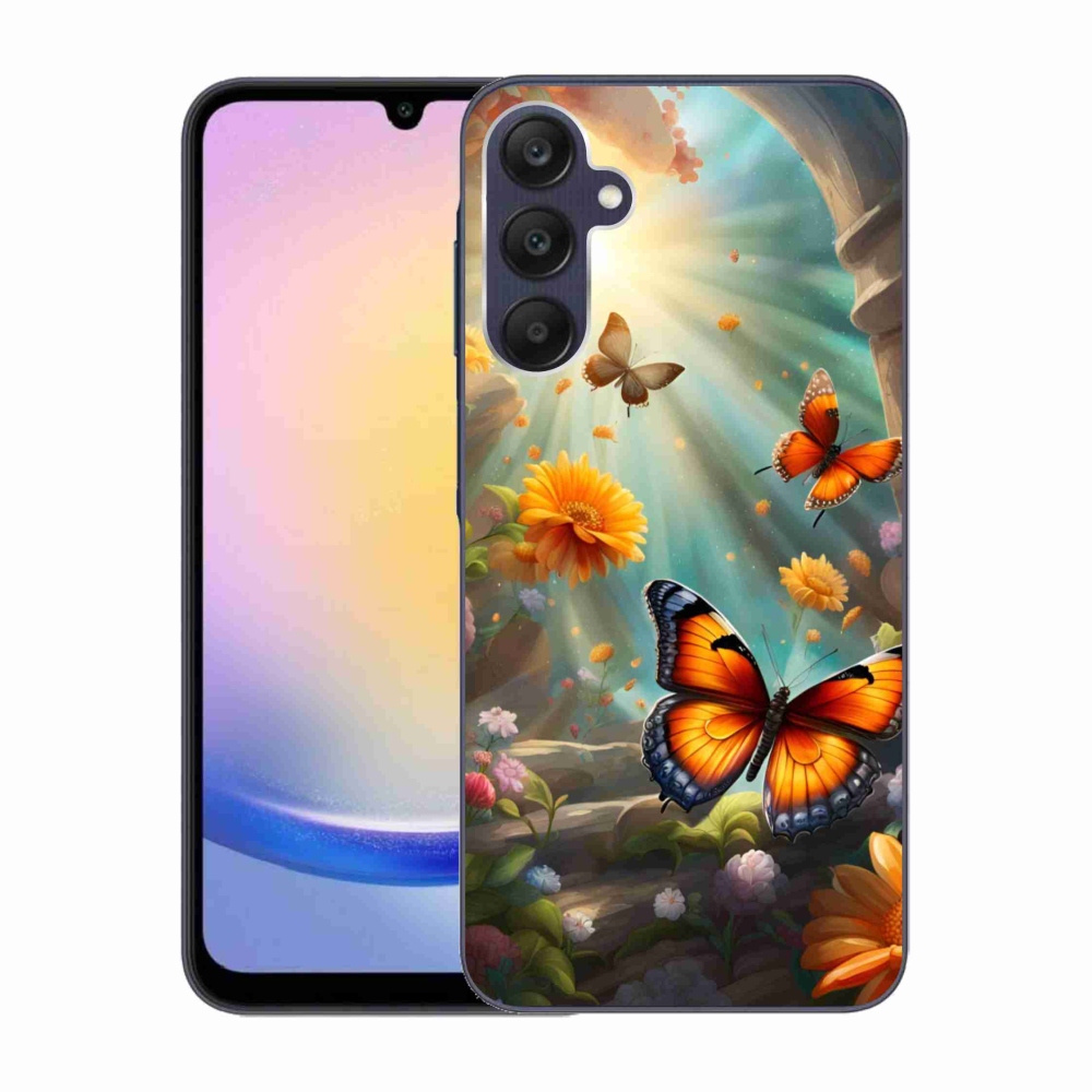 Gélový kryt mmCase na Samsung Galaxy A25 5G - motýlia záhrada 2