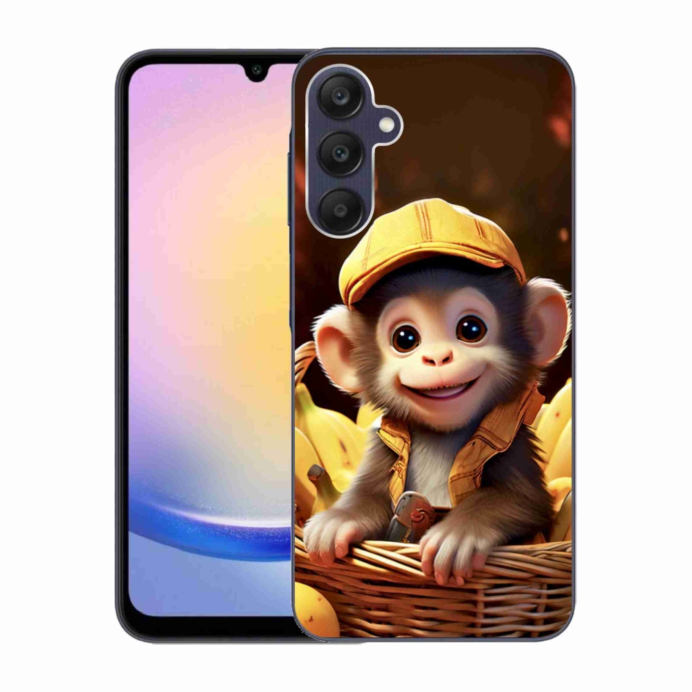 Gélový kryt mmCase na Samsung Galaxy A25 5G - opice v košíku