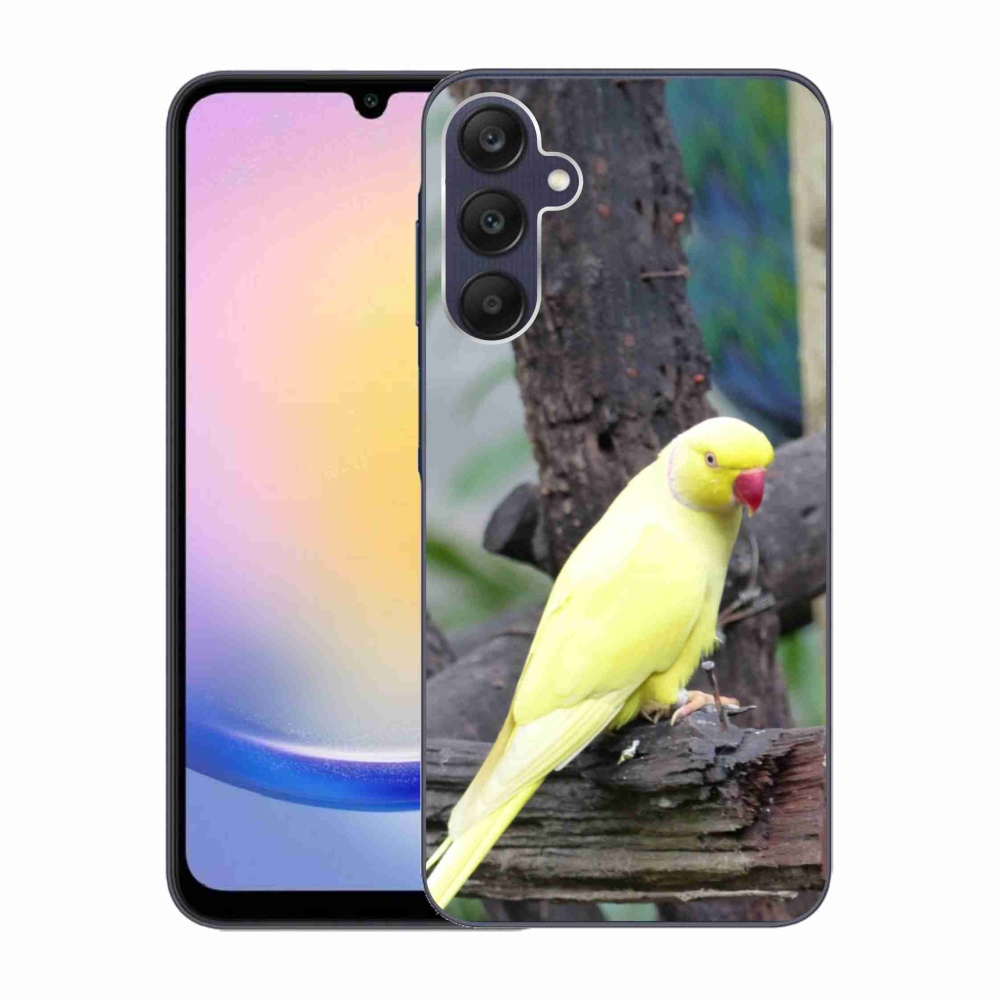 Gélový kryt mmCase na Samsung Galaxy A25 5G - papagáj alexander žltý