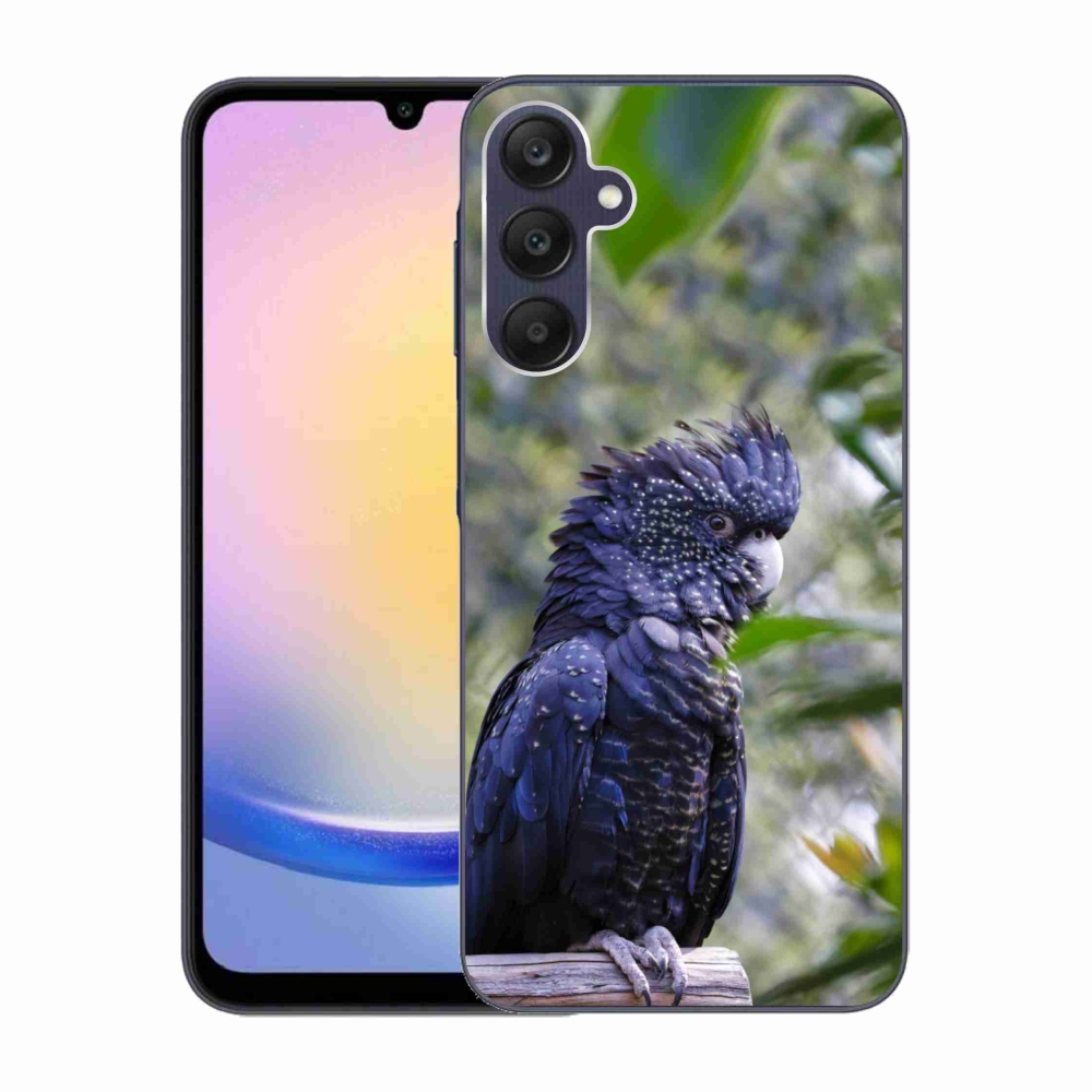Gélový kryt mmCase na Samsung Galaxy A25 5G - papagáj kakadu čierny
