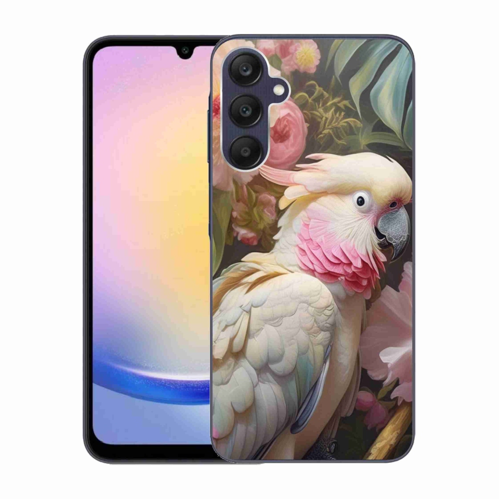 Gélový kryt mmCase na Samsung Galaxy A25 5G - papagáj kakadu ružový 2