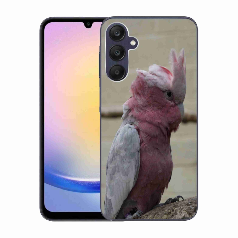 Gélový kryt mmCase na Samsung Galaxy A25 5G - papagáj kakadu ružový