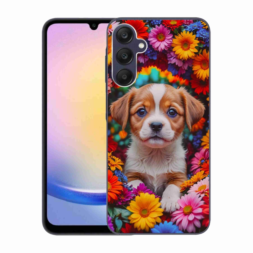 Gélový kryt mmCase na Samsung Galaxy A25 5G - roztomilé šteňa
