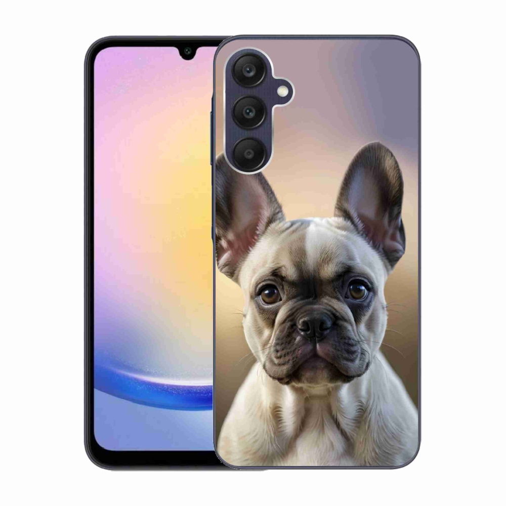 Gélový kryt mmCase na Samsung Galaxy A25 5G - roztomilý francúzsky buldoček