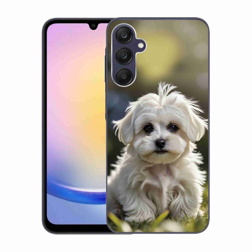 Gélový kryt mmCase na Samsung Galaxy A25 5G - roztomilý maltézsky psík
