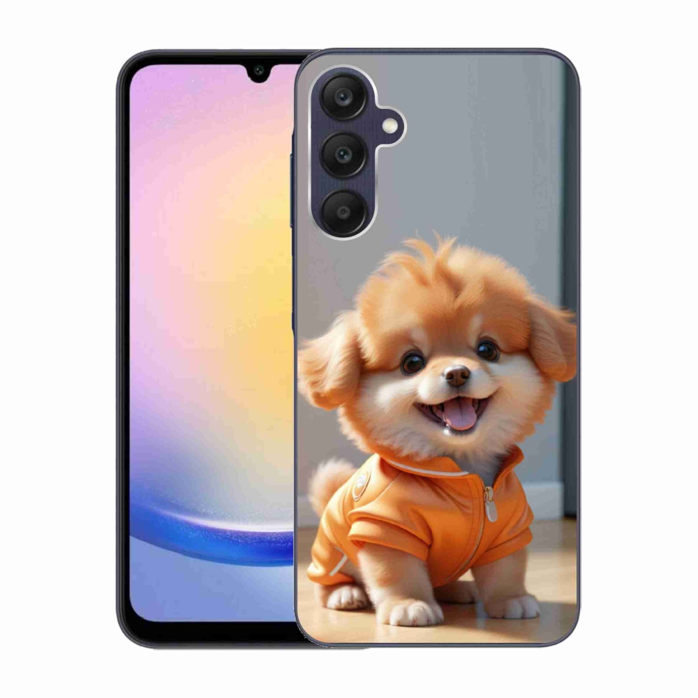 Gélový kryt mmCase na Samsung Galaxy A25 5G - roztomilý pomeranian v mikine