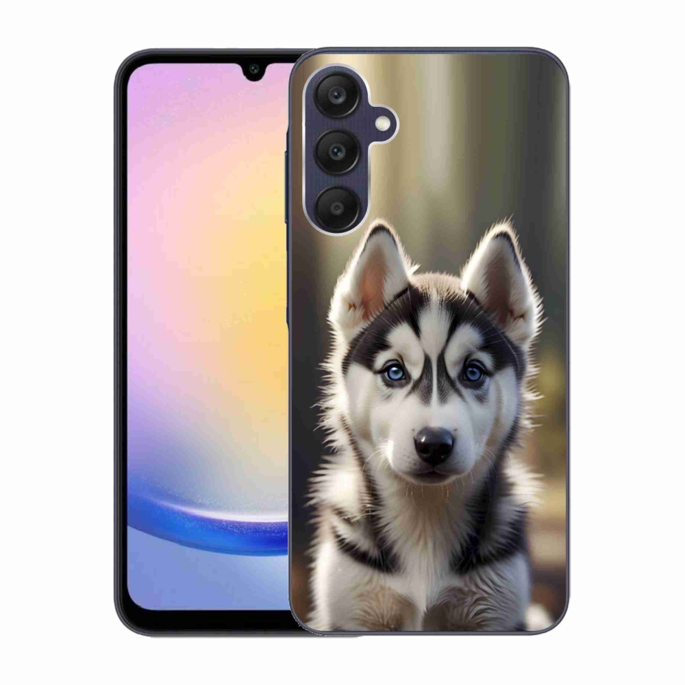 Gélový kryt mmCase na Samsung Galaxy A25 5G - roztomilý sibírsky husky