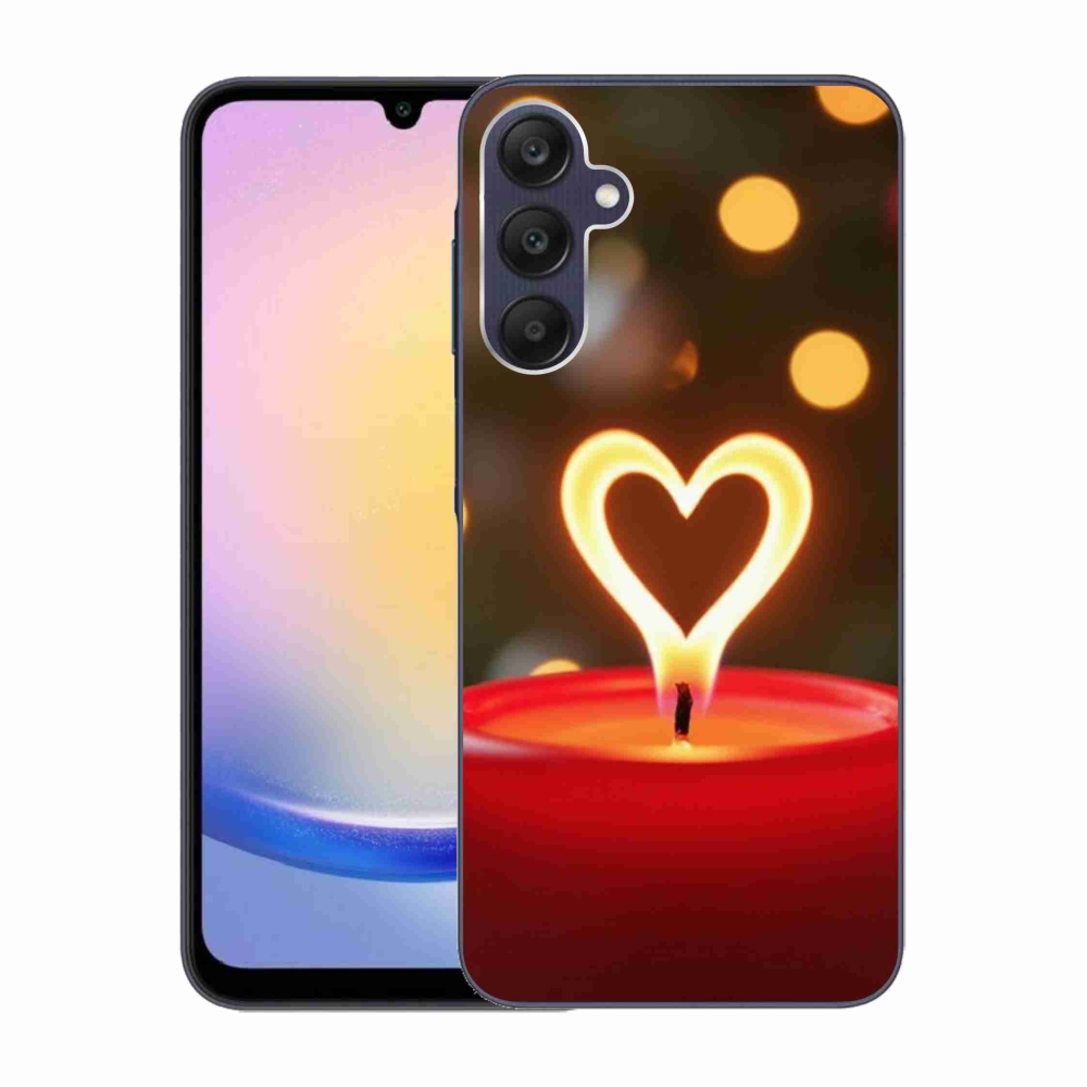 Gélový kryt mmCase na Samsung Galaxy A25 5G - srdce z plameňa