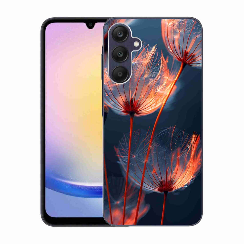 Gélový kryt mmCase na Samsung Galaxy A25 5G - svetielkujúce páperie