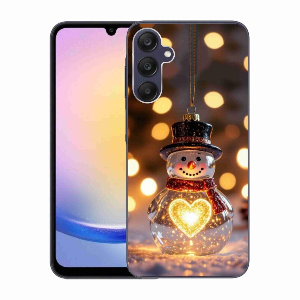Gélový kryt mmCase na Samsung Galaxy A25 5G - svietiaci vianočný snehuliak