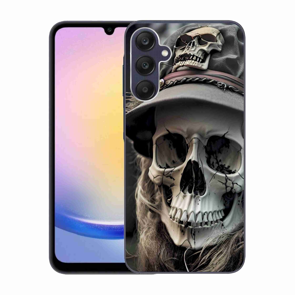 Gélový kryt mmCase na Samsung Galaxy A25 5G - temná lebka