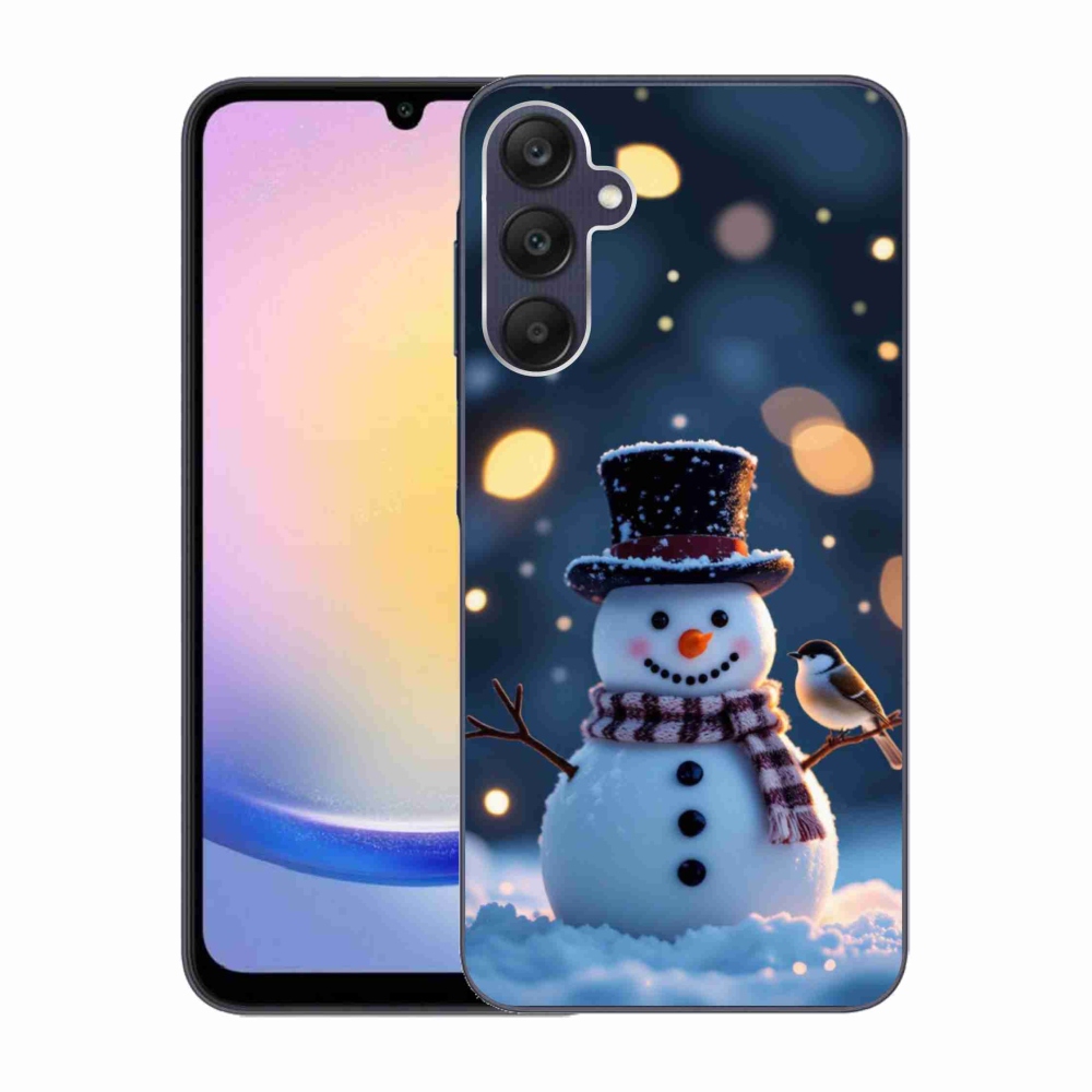 Gélový kryt mmCase na Samsung Galaxy A25 5G - vianočný snehuliak
