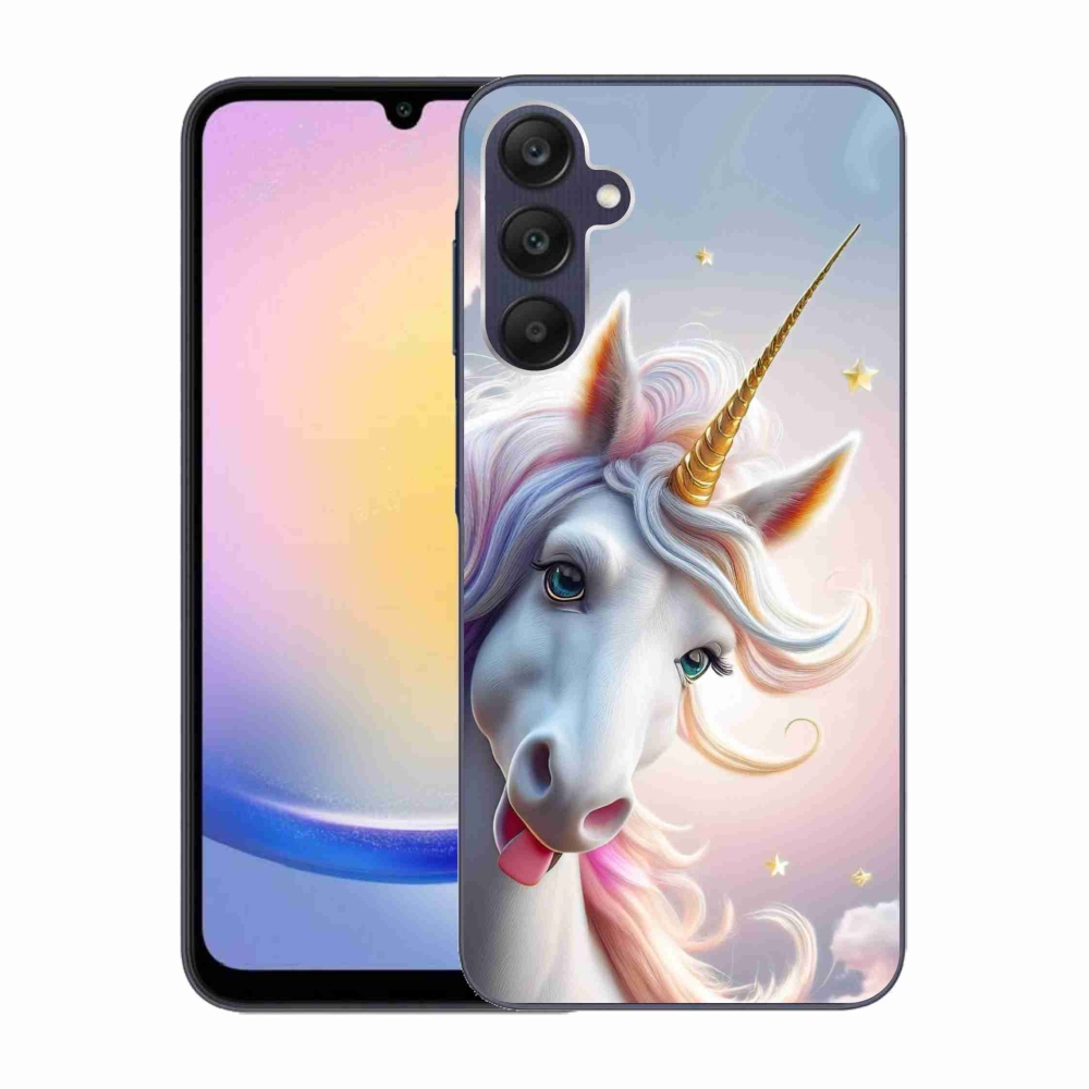 Gélový kryt mmCase na Samsung Galaxy A25 5G - veselý jednorožec