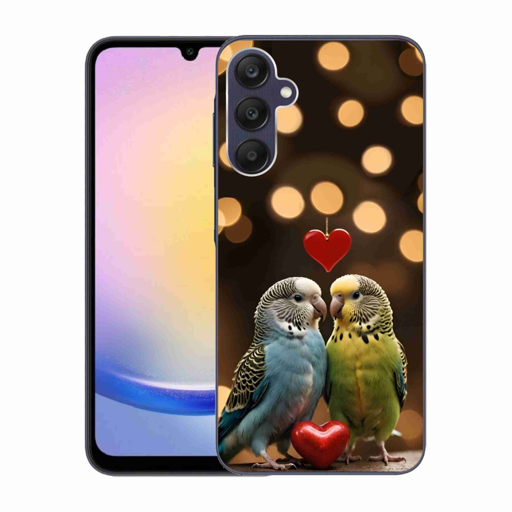 Gélový kryt mmCase na Samsung Galaxy A25 5G - zamilovaní papagáje