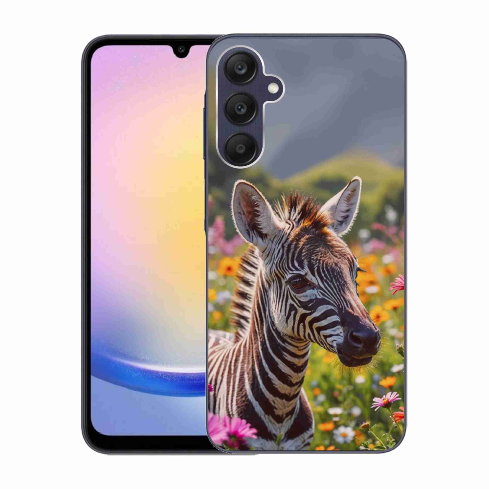 Gélový kryt mmCase na Samsung Galaxy A25 5G - zebra na lúke