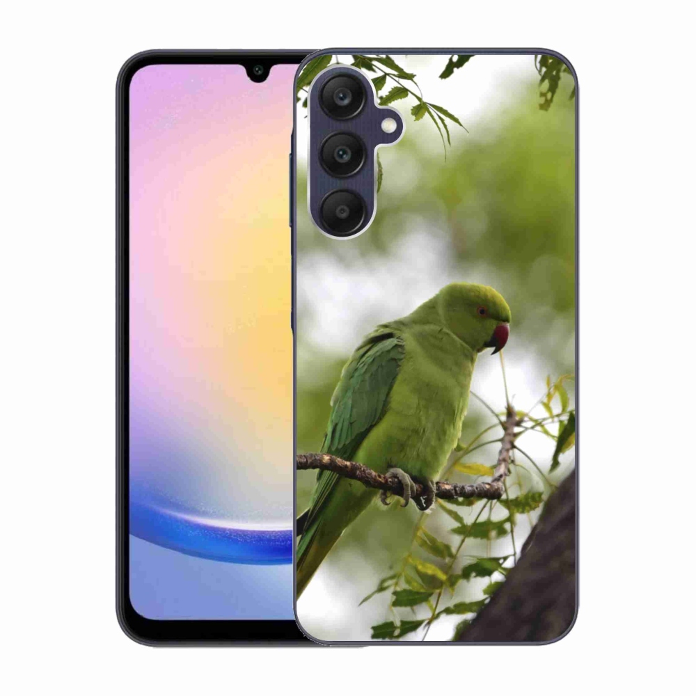 Gélový kryt mmCase na Samsung Galaxy A25 5G - zelený papagáj