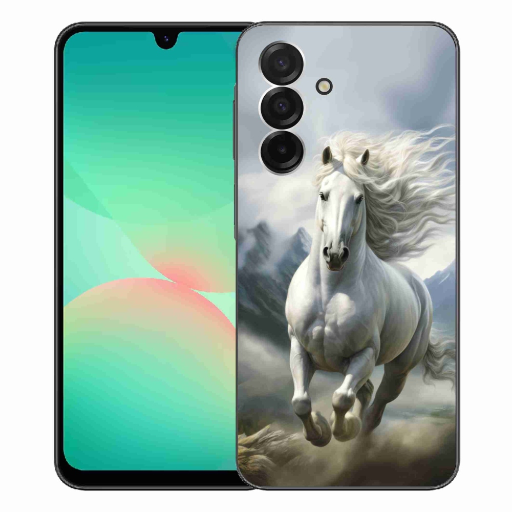 Gélový kryt mmCase na Samsung Galaxy A26 5G - bežiaci biely kôň 3