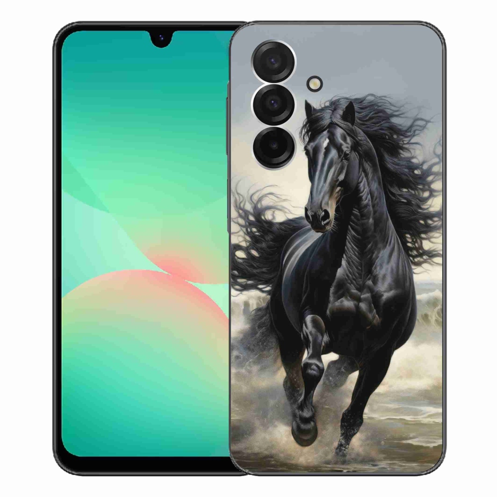 Gélový kryt mmCase na Samsung Galaxy A26 5G - bežiaci čierny kôň
