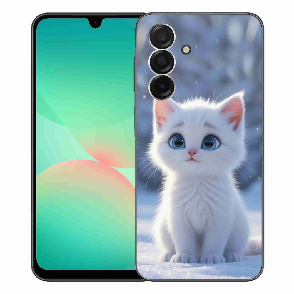 Gélový kryt mmCase na Samsung Galaxy A26 5G - biele mačiatko 3