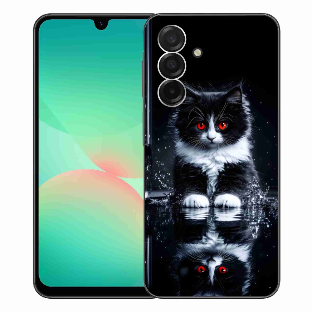 Gélový kryt mmCase na Samsung Galaxy A26 5G - čiernobiele mačiatko