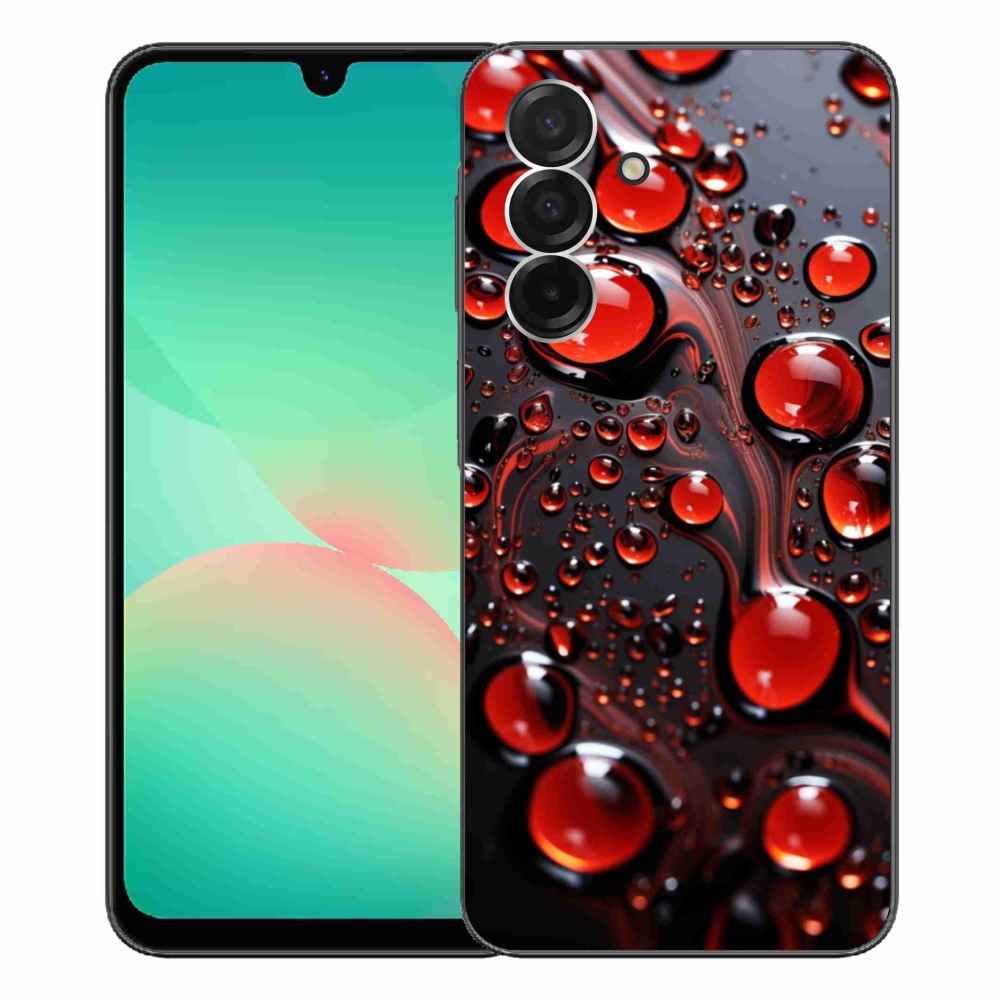 Gélový kryt mmCase na Samsung Galaxy A26 5G - červené kvapky 2