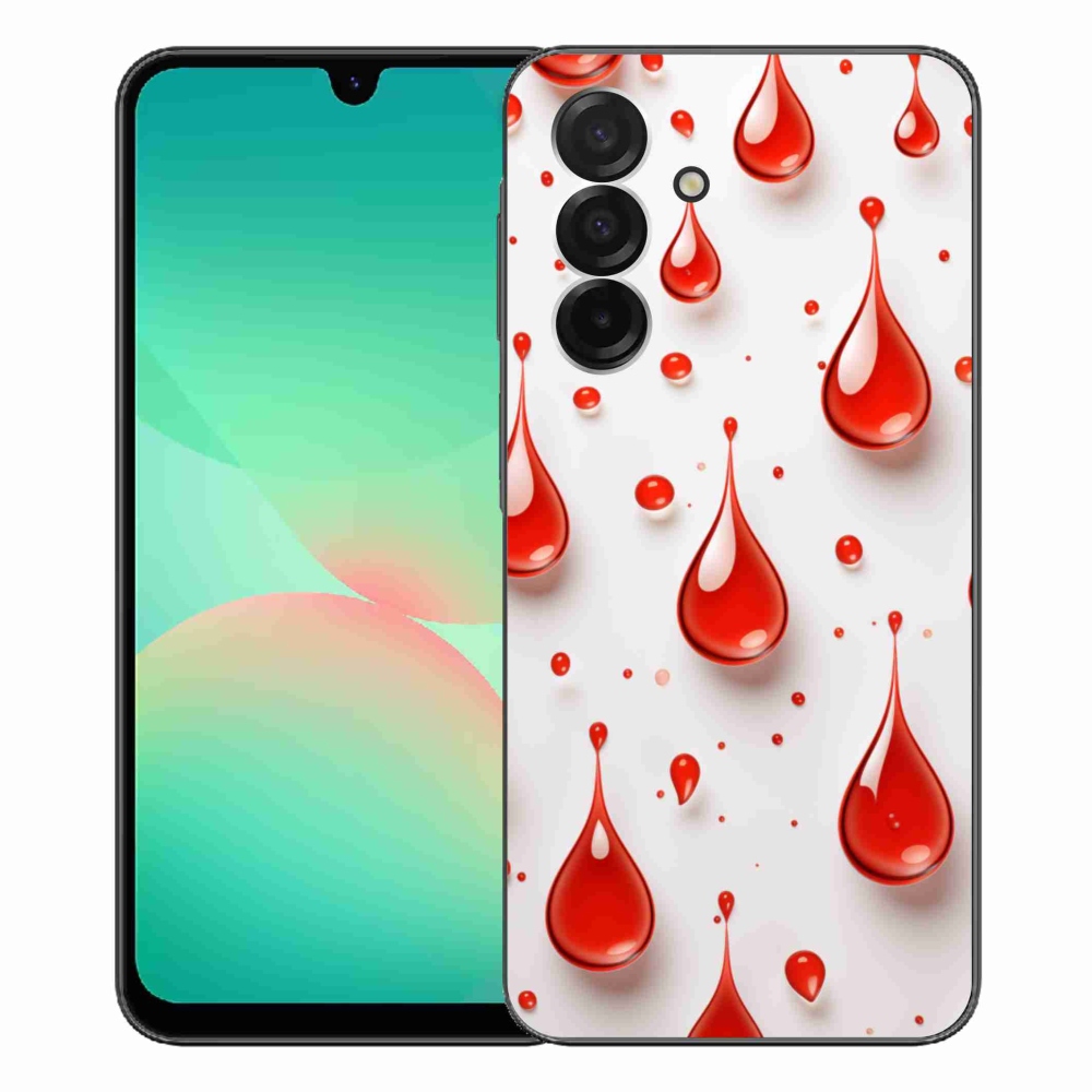 Gélový kryt mmCase na Samsung Galaxy A26 5G - červené kvapky
