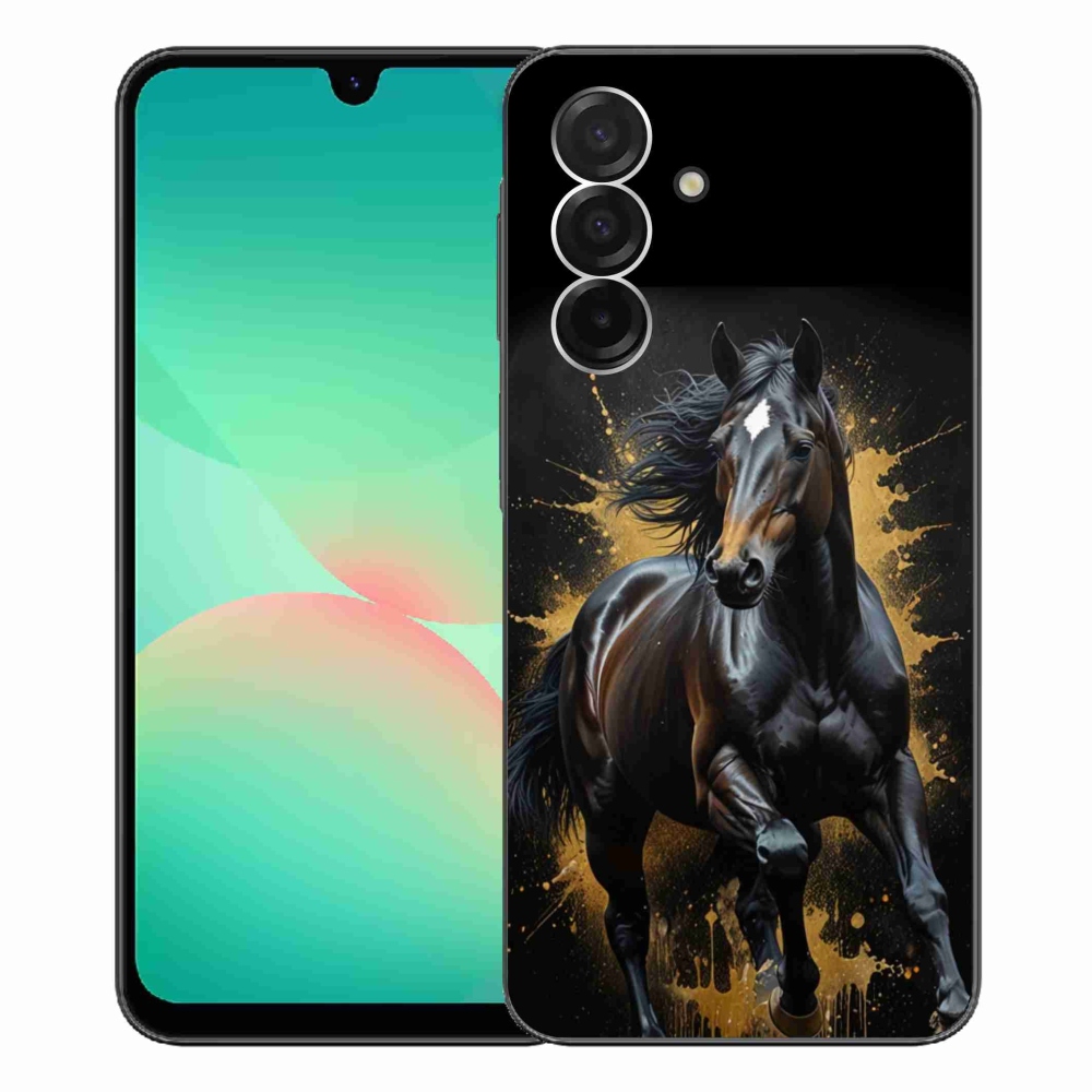 Gélový kryt mmCase na Samsung Galaxy A26 5G - elegantný čierny žrebec