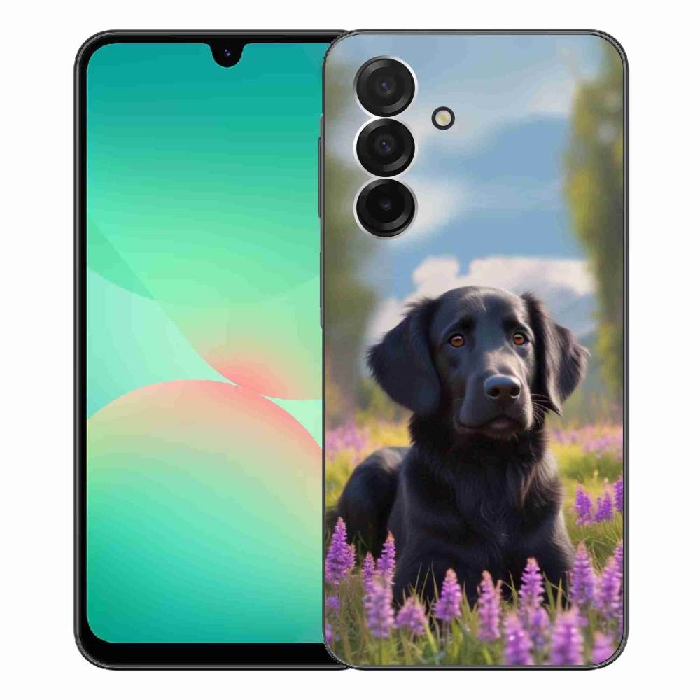 Gélový kryt mmCase na Samsung Galaxy A26 5G - elegantný čierny retriever