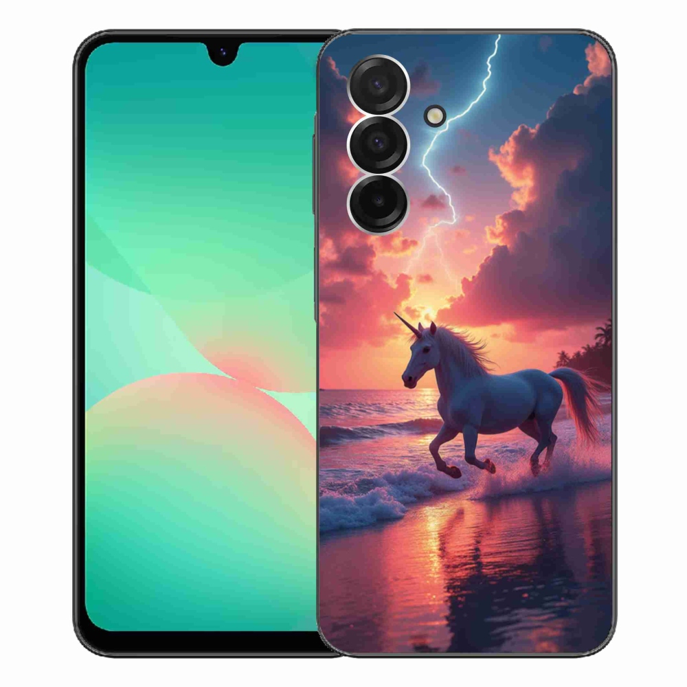 Gélový kryt mmCase na Samsung Galaxy A26 5G - jednorožec na pláži