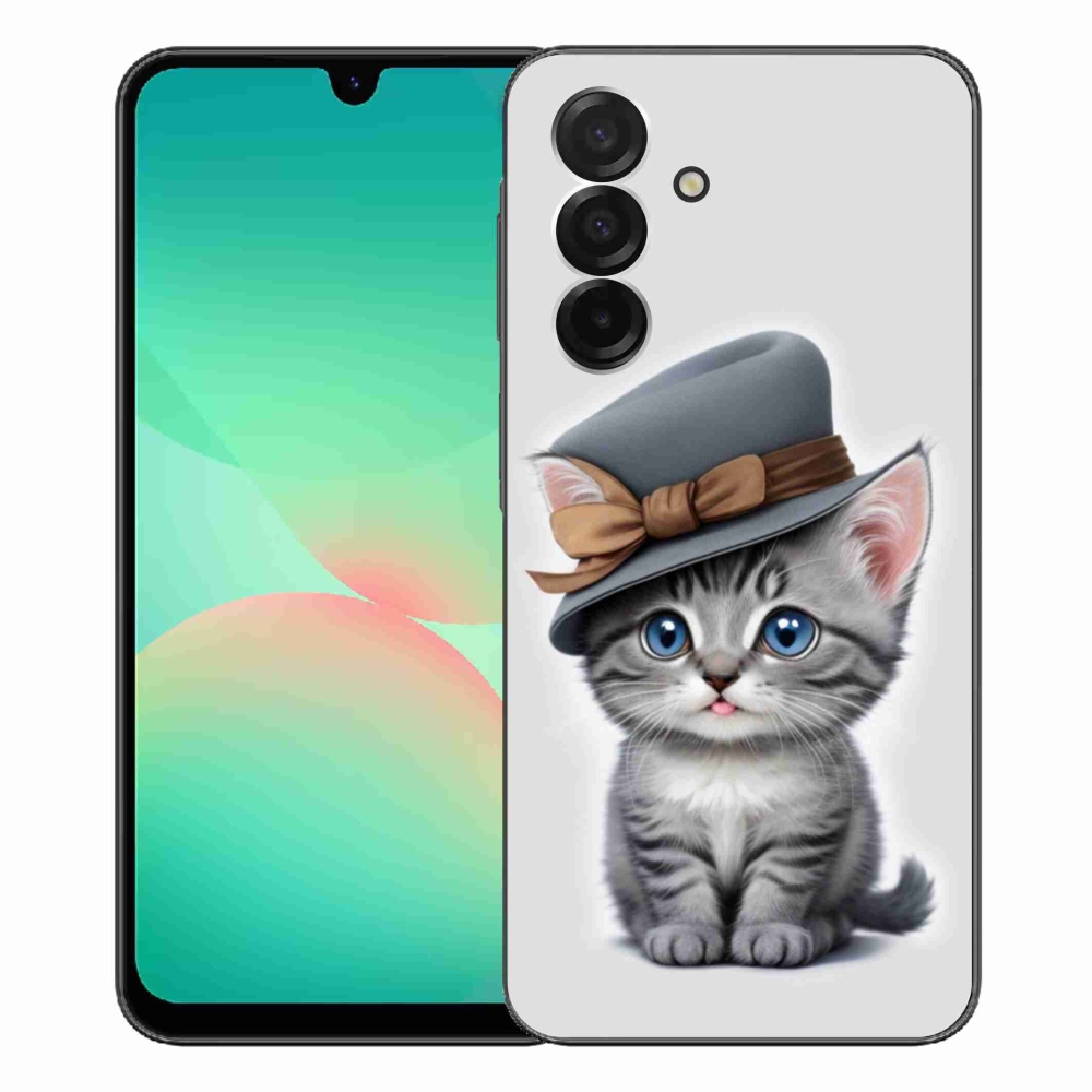 Gélový kryt mmCase na Samsung Galaxy A26 5G - mačiatko s klobúkom