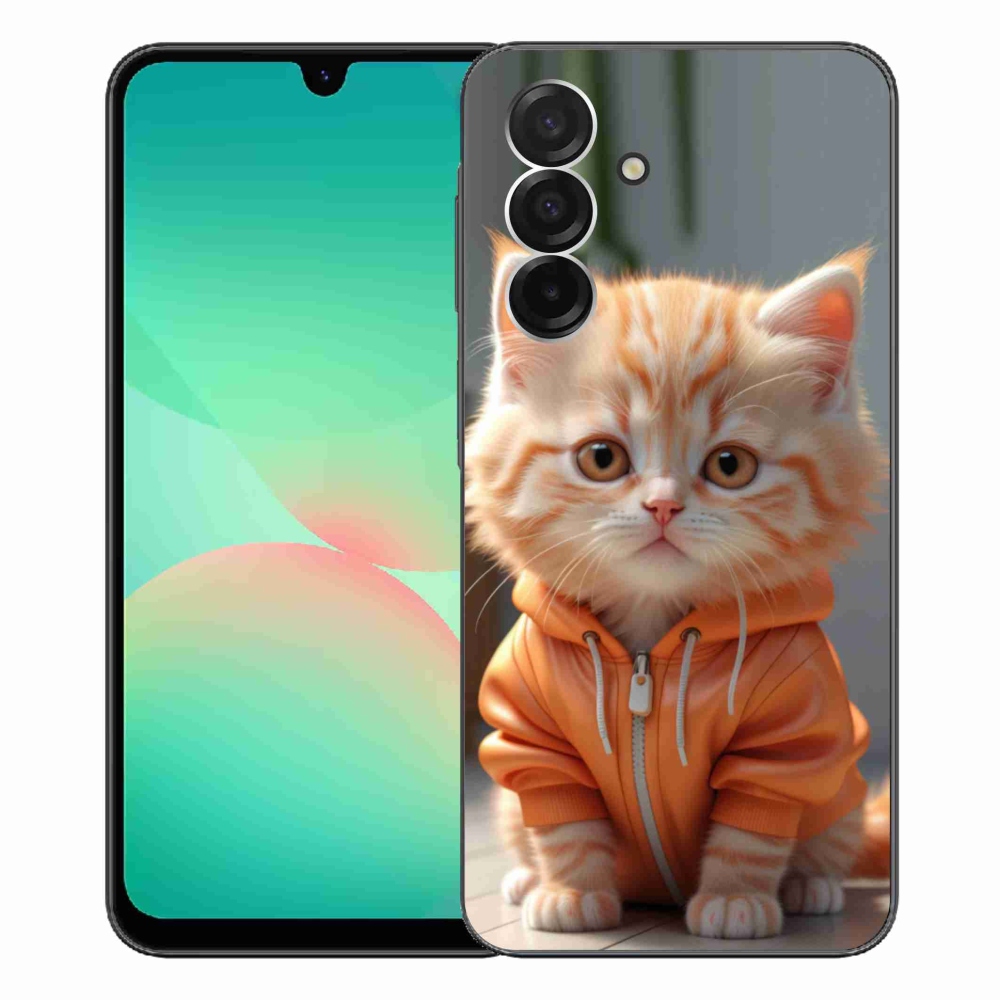Gélový kryt mmCase na Samsung Galaxy A26 5G - mačiatko v mikine