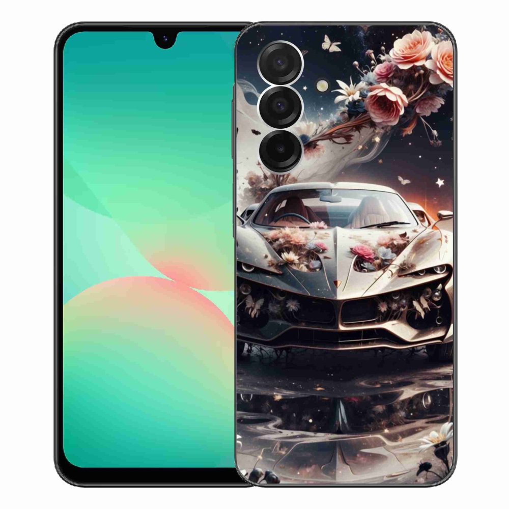 Gélový kryt mmCase na Samsung Galaxy A26 5G - kvetinové športové vozidlo