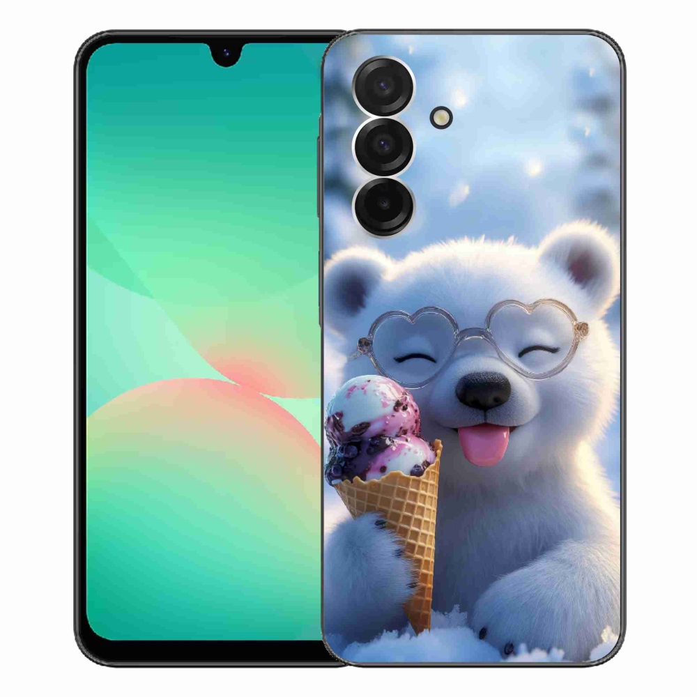 Gélový kryt mmCase na Samsung Galaxy A26 5G - medvedík so zmrzlinou