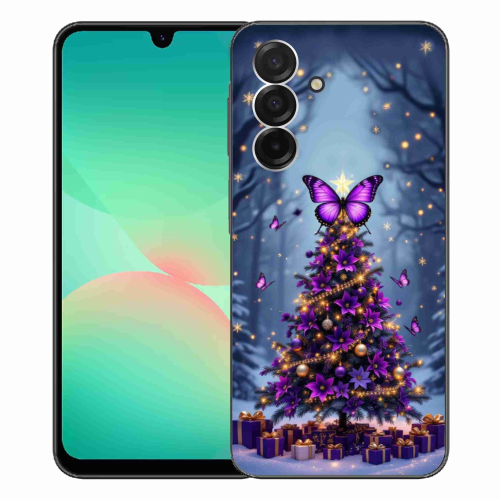 Gélový kryt mmCase na Samsung Galaxy A26 5G - motýlí vianočný stromček